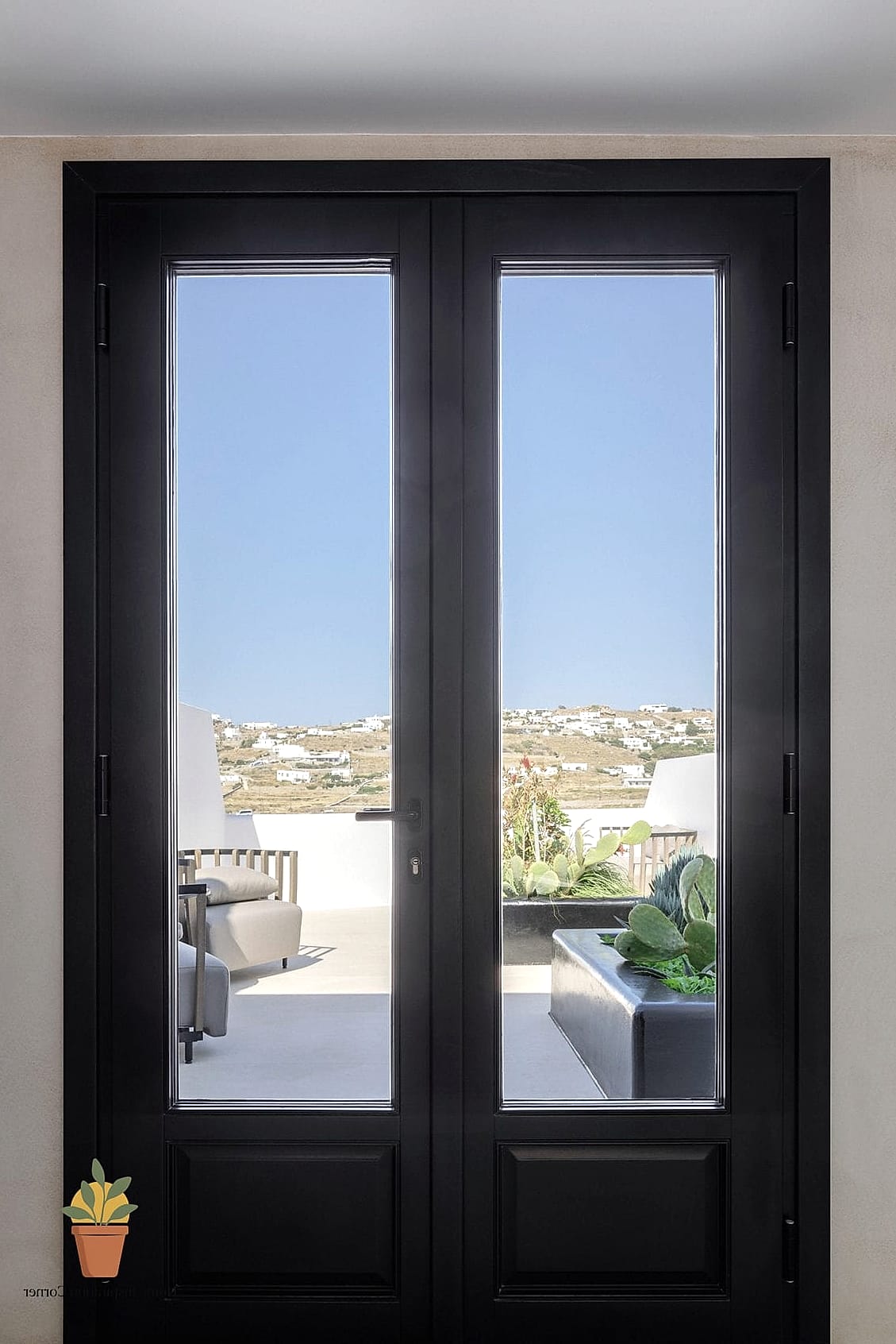 Black-Framed Doors for a Modern Look