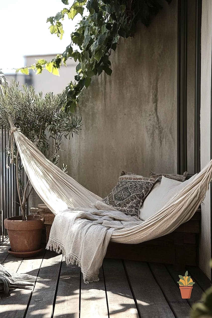 20 Balcony Poses Ideas That Will Transform Your Space 8 The Boho Hammock Chair