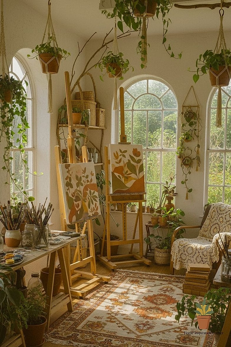 The Boho-Inspired Painting Studio