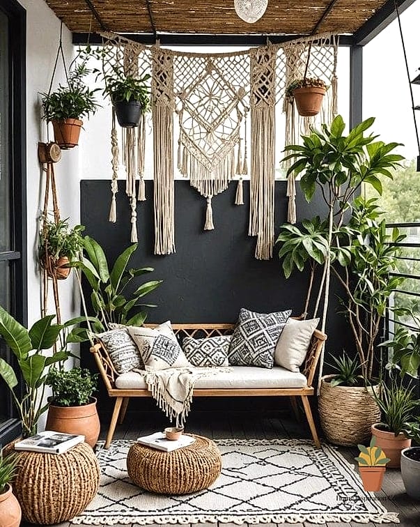 Boho Macrame Hammock Chair