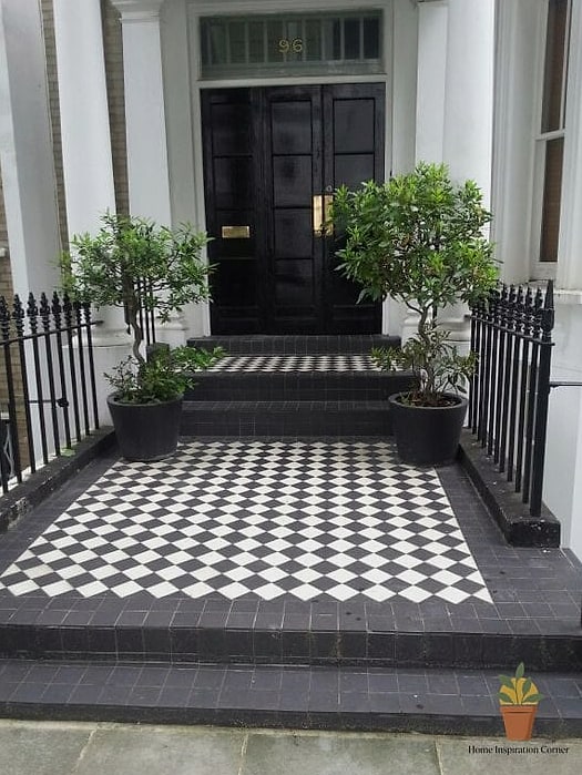 A Bold Tiled Fireplace Surround