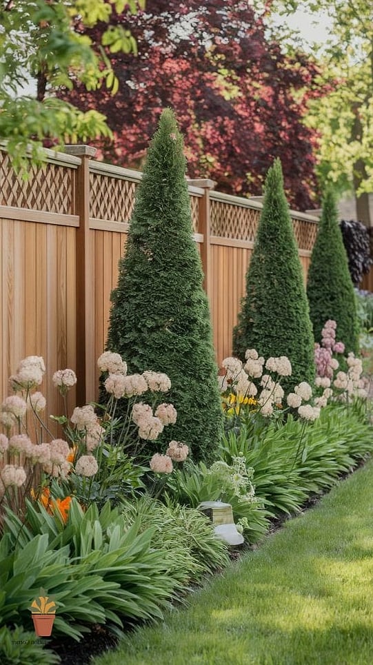 Boring Fence to Outdoor Art and Lighting Display