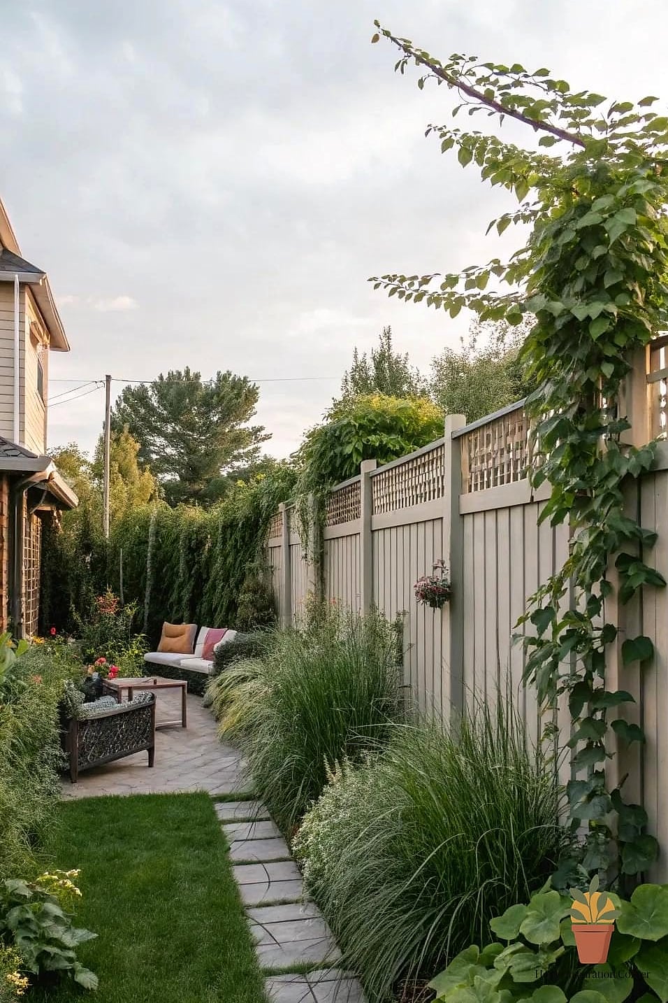 Boring Side Yard to Functional Herb and Cutting Garden