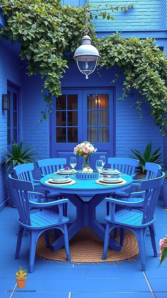 Bright Blue Ceiling on a Covered Patio