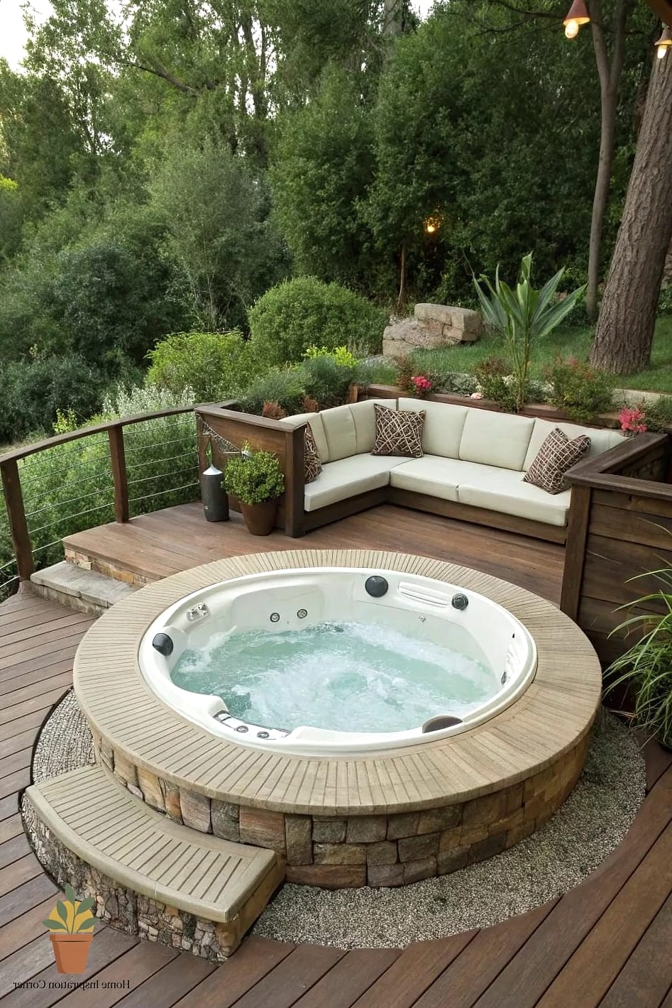 Building a Sunken Patio Around the Tub