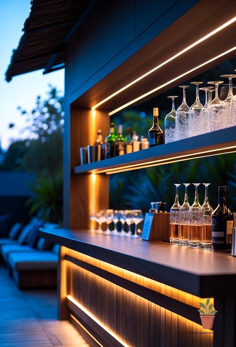 Built-In Bar with Under-Counter Wine Storage