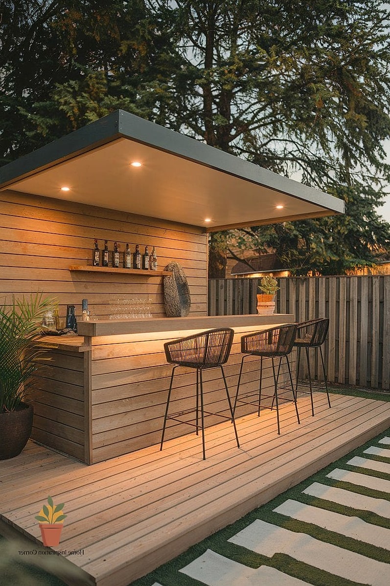 30 Backyard Bar Ideas Designs That Maximize Style and Function 11 Built-In Bar with Outdoor Kitchen Combo