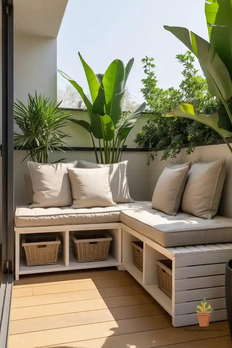 Built-In Bench with Hidden Storage