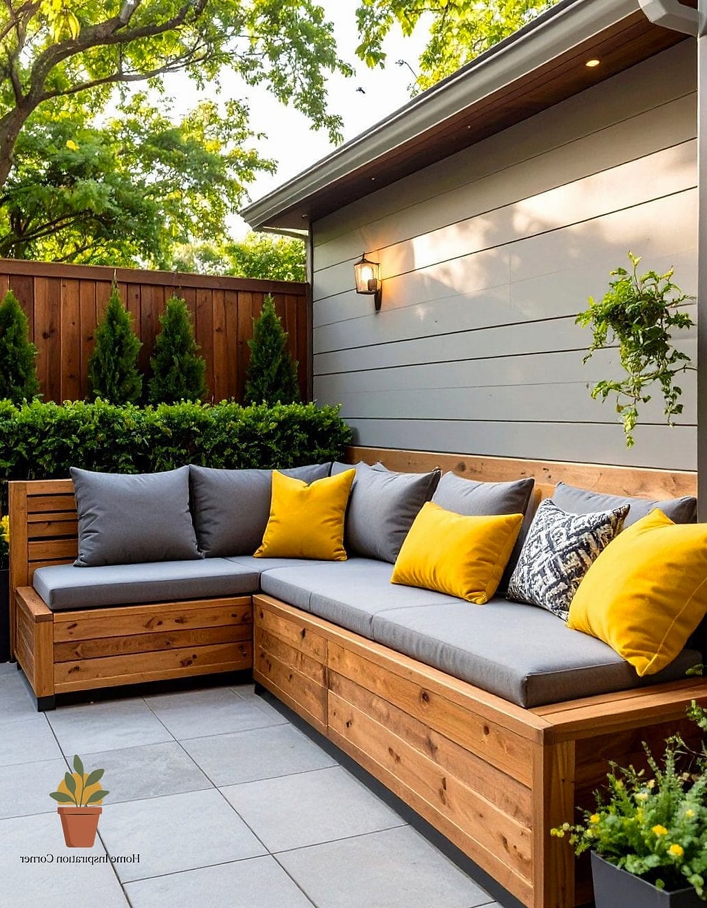 17 Small Patio Ideas Designs That Maximize Style and Function 4 Built-In Bench Seating