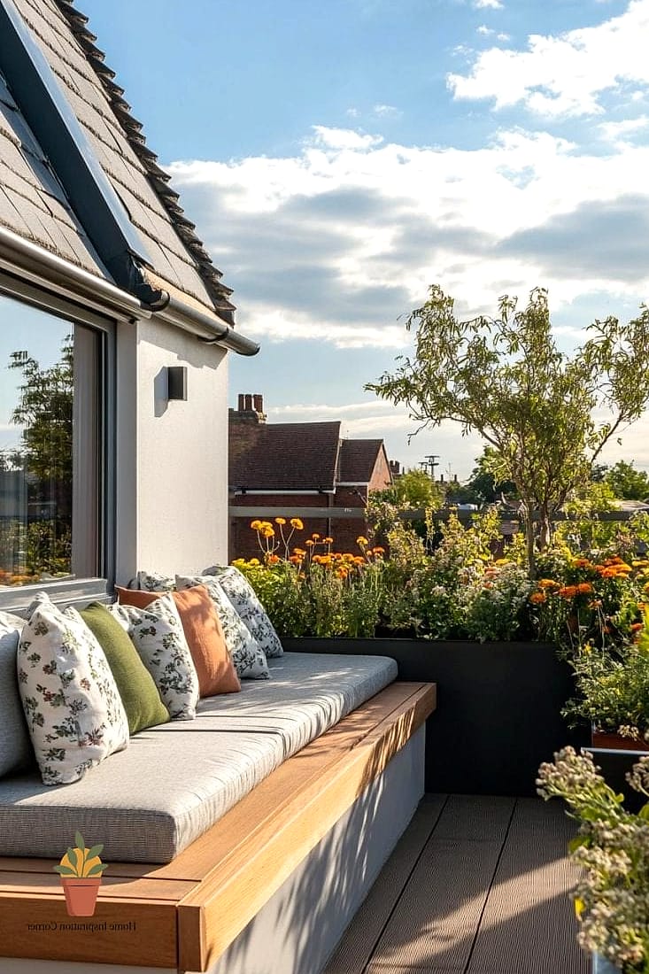 Built-In Bench Seating Along the Edges