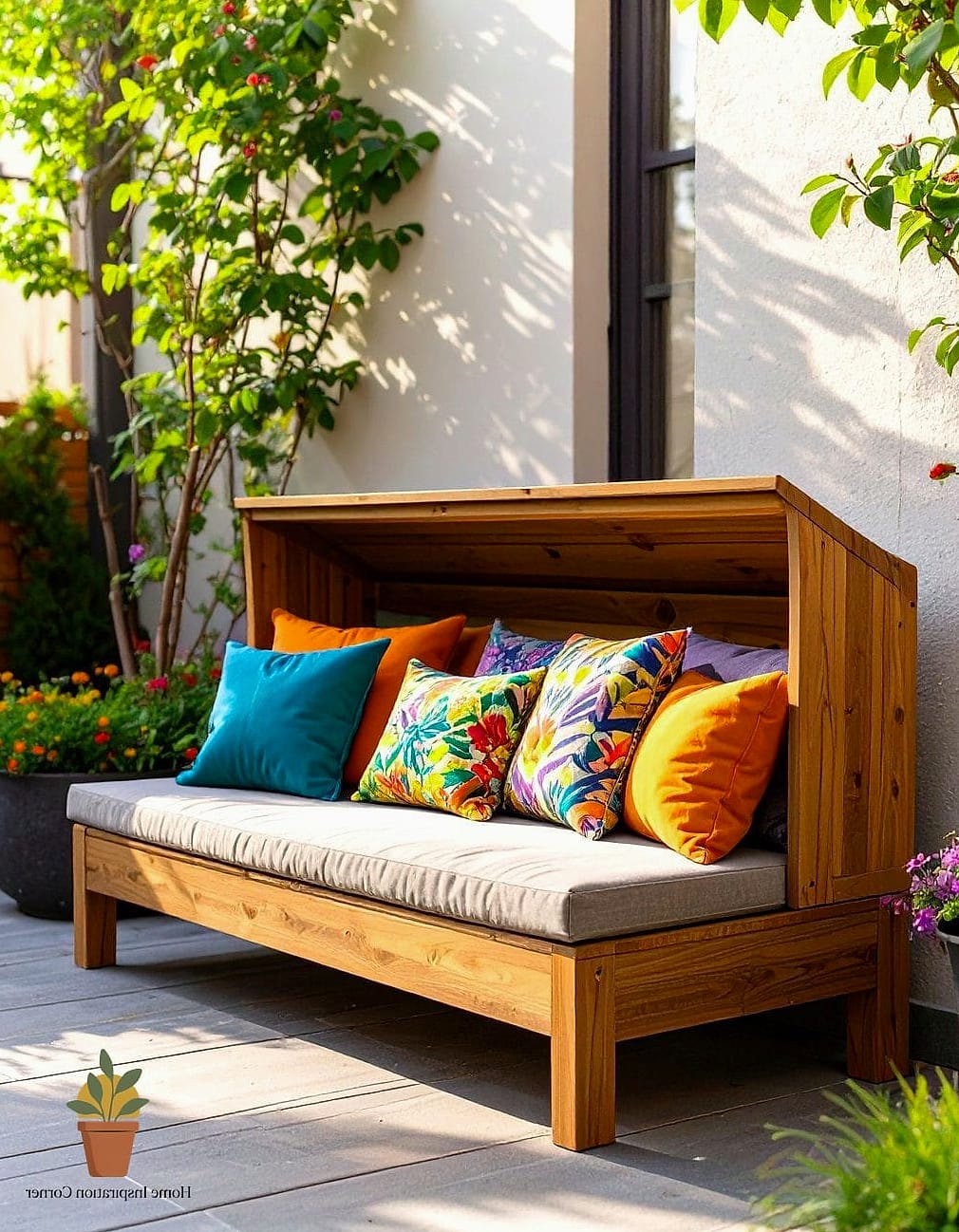 23 Small Outdoor Patio Ideas Designs You Need to See Right Now 5 Built-In Bench Seating