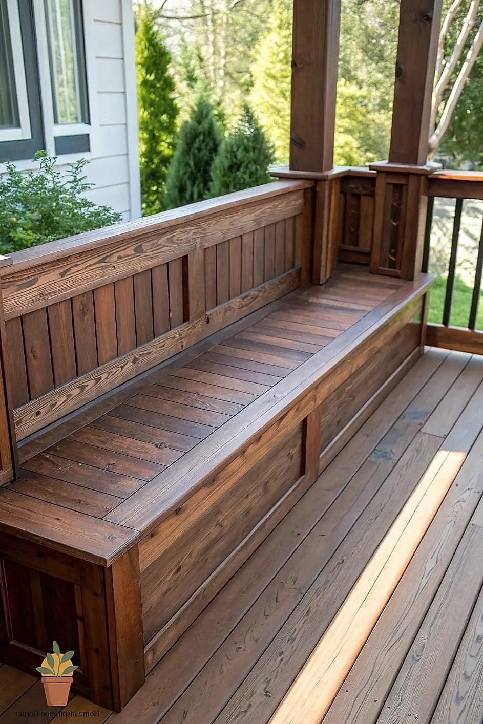 22 Diy Bench Outdoor Ideas That Are Both Stylish and Practical 4 Built-In Deck Bench