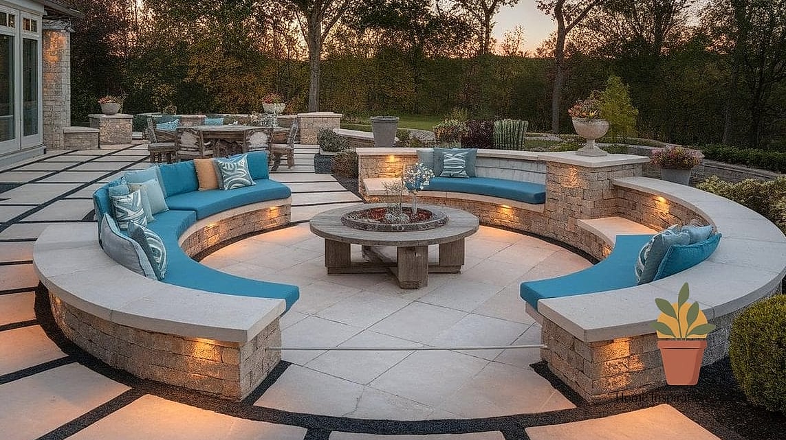 Built-In Seating Along the Perimeter