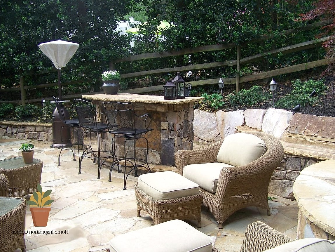 17 Terrace Bar Design Inspiration Boards You'll Want to Copy 9 Built-In Stone Veneer Bar