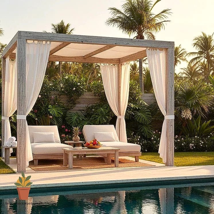 A Cabana or Shade Sail for Instant Resort Vibes