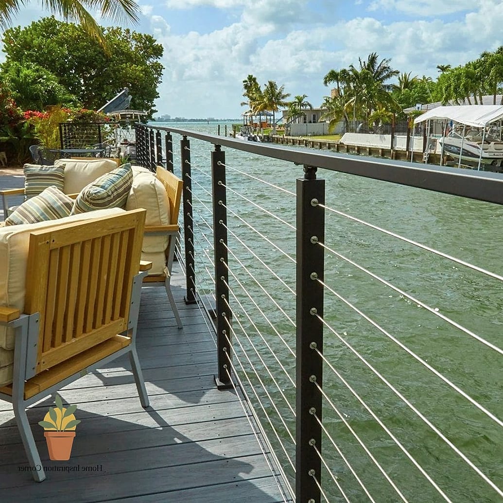15 Creative Patio Railing Ideas Ideas You Haven't Seen Before 2 Cable Railing with a Steel Frame