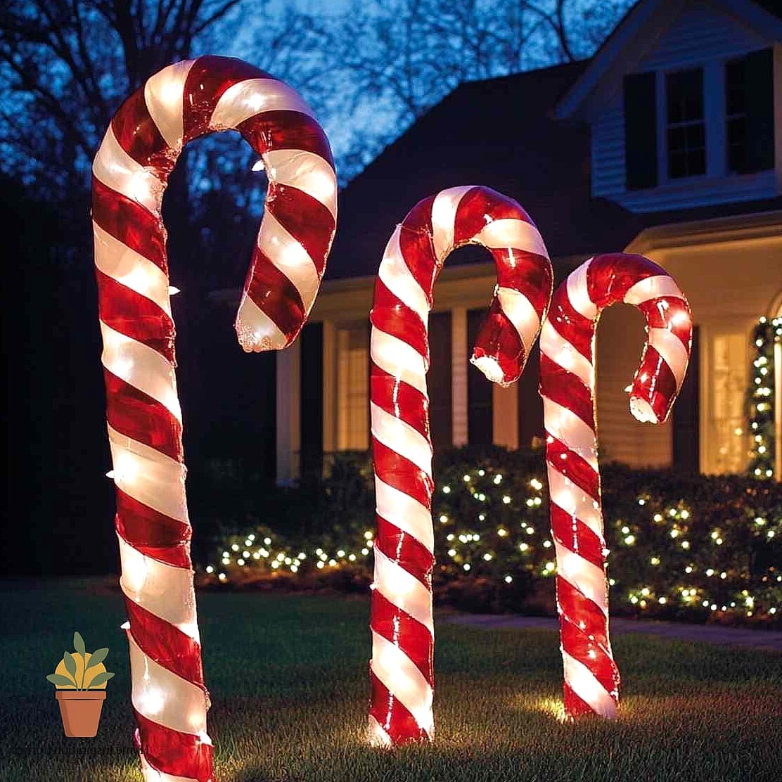 Candy Cane Lane Pathway Markers