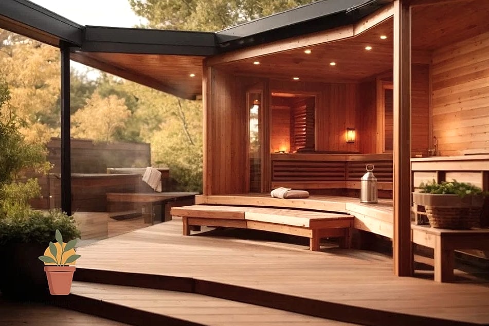 Cedar Sauna as a Standalone Structure