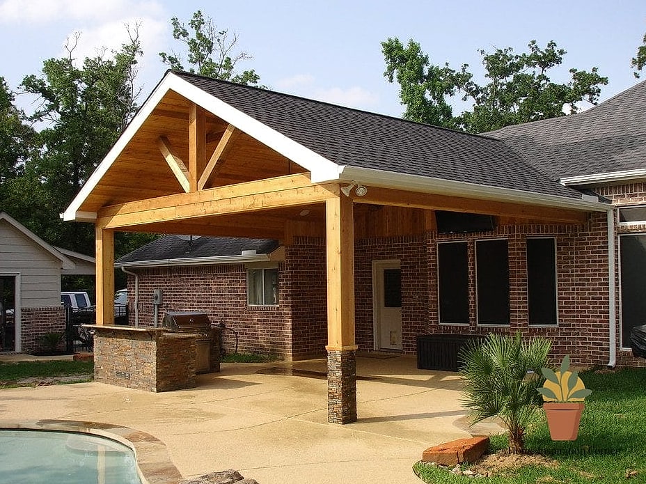 Cedar Slat Privacy Patio Cover