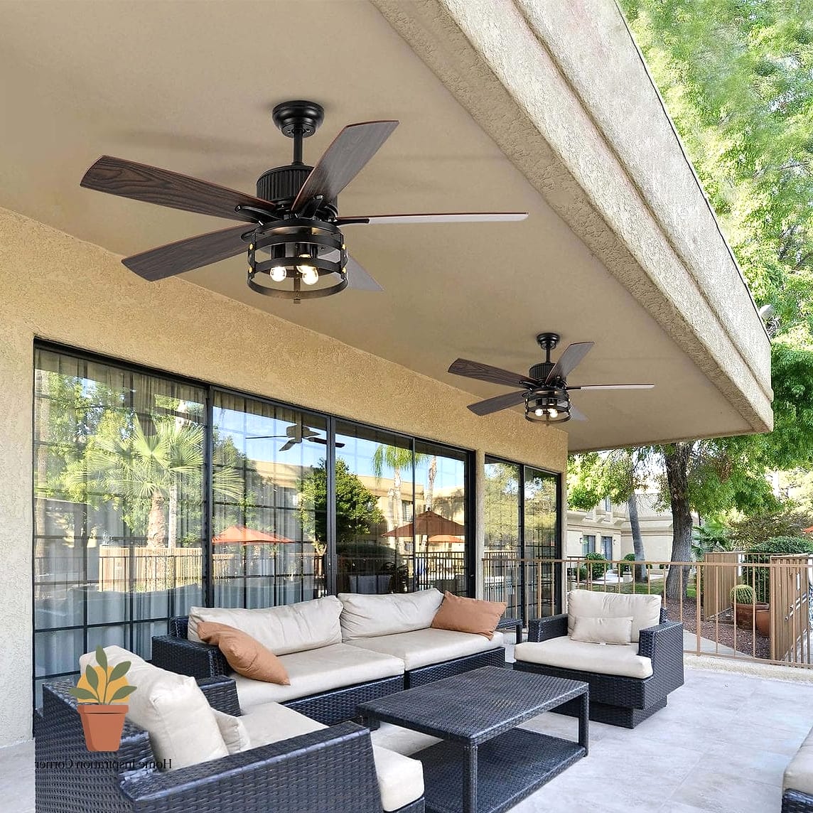 Ceiling Fans Paired With Layered Lighting