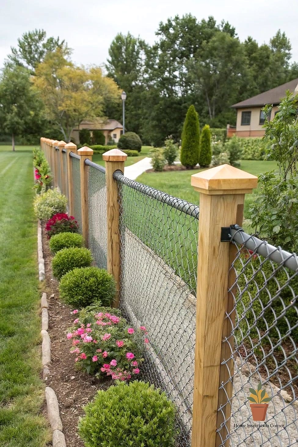 14 Backyard Fences Ideas That Are Trending on Pinterest 11 Chain-Link Fence with Privacy Slats
