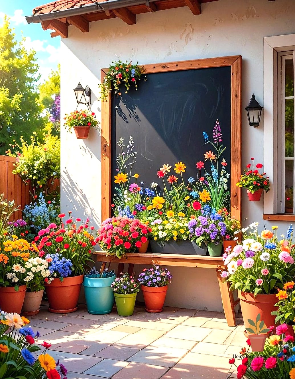23 Small Outdoor Patio Ideas Designs You Need to See Right Now 22 Chalkboard or Framed Wall Art