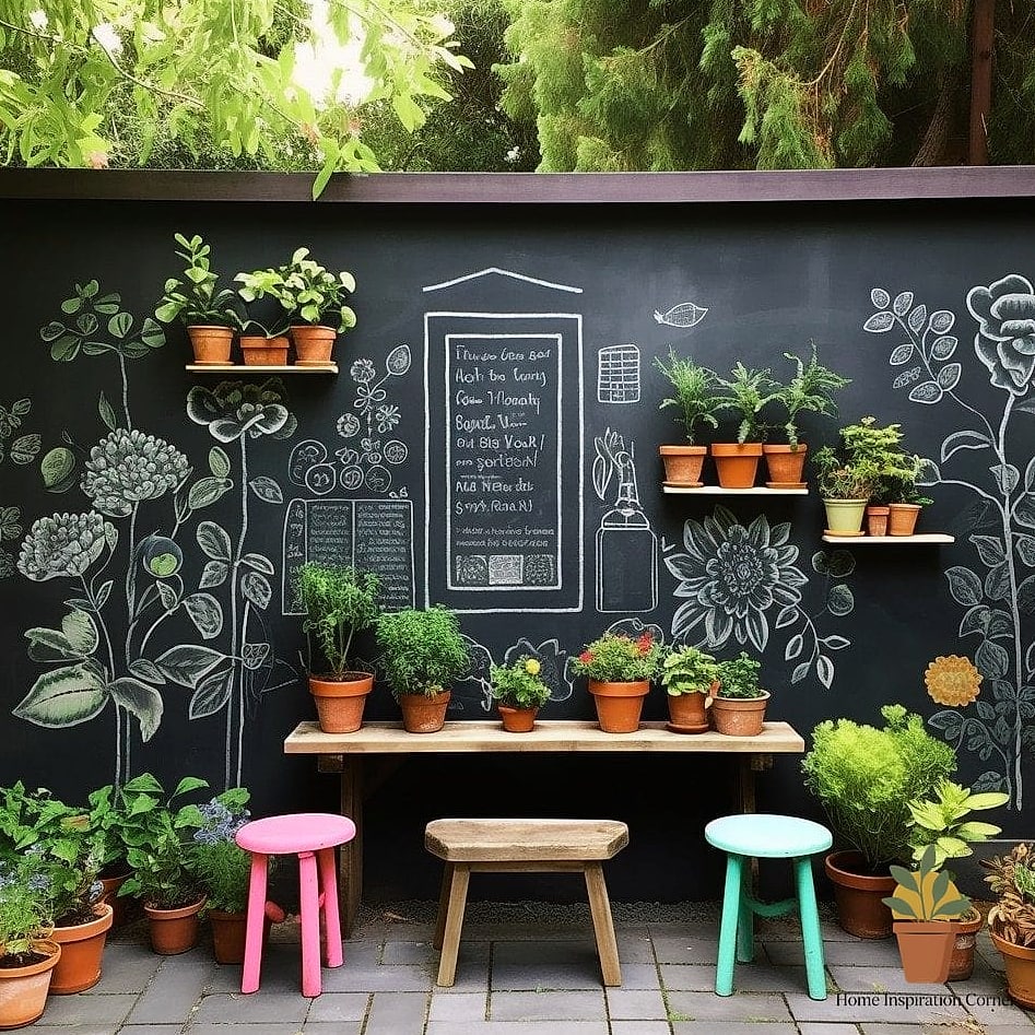 Chalkboard-Painted Garden Markers