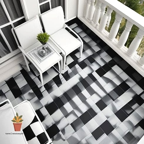 Checkerboard Tile Flooring