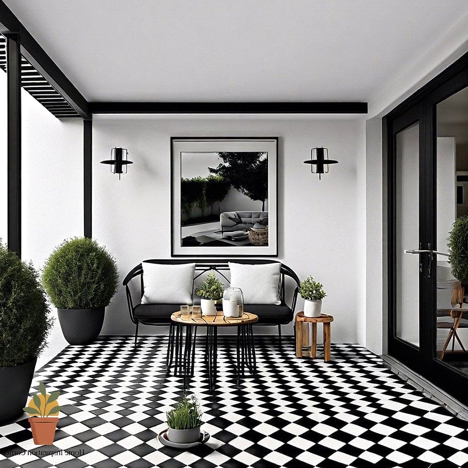 Checkerboard Tile in Unexpected Colors