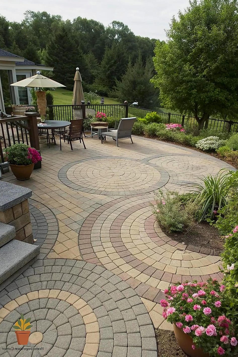 15 Outdoor Pavers Looks We're Obsessed With This Year 6 Circular Paver Patios