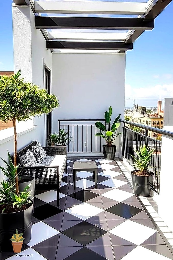 Classic Black and White Checkerboard