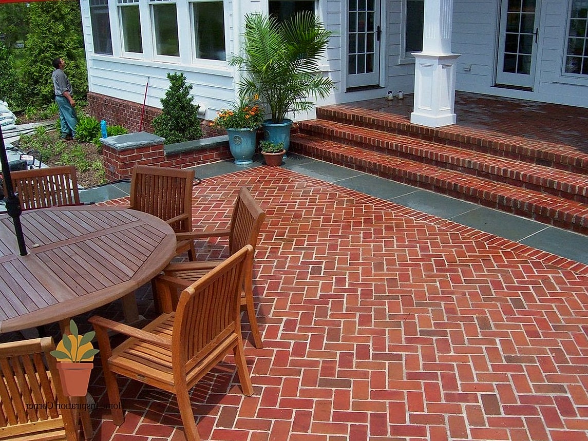 Classic Herringbone Brick Pavers
