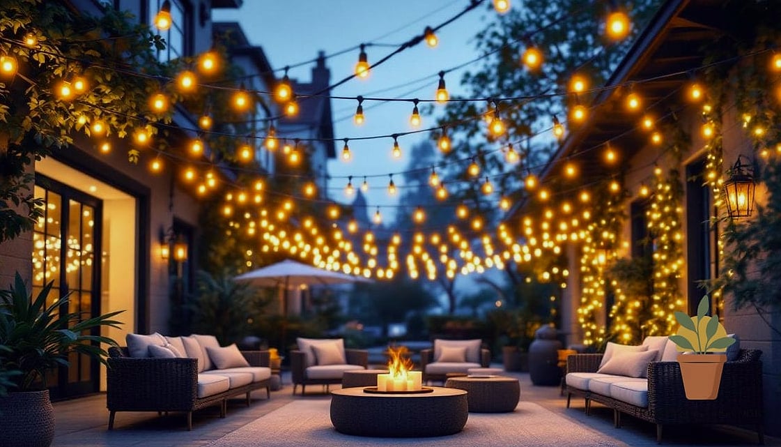 Classic String Lights Overhead