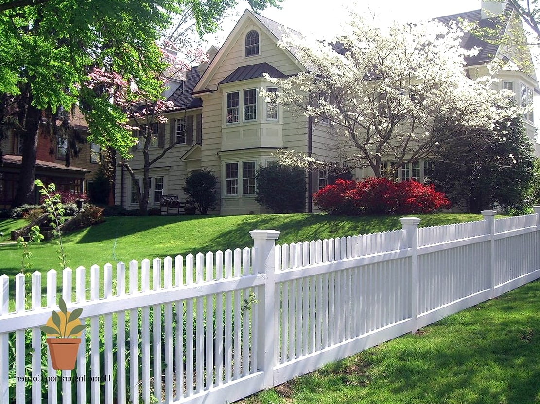 Classic White Picket Fence