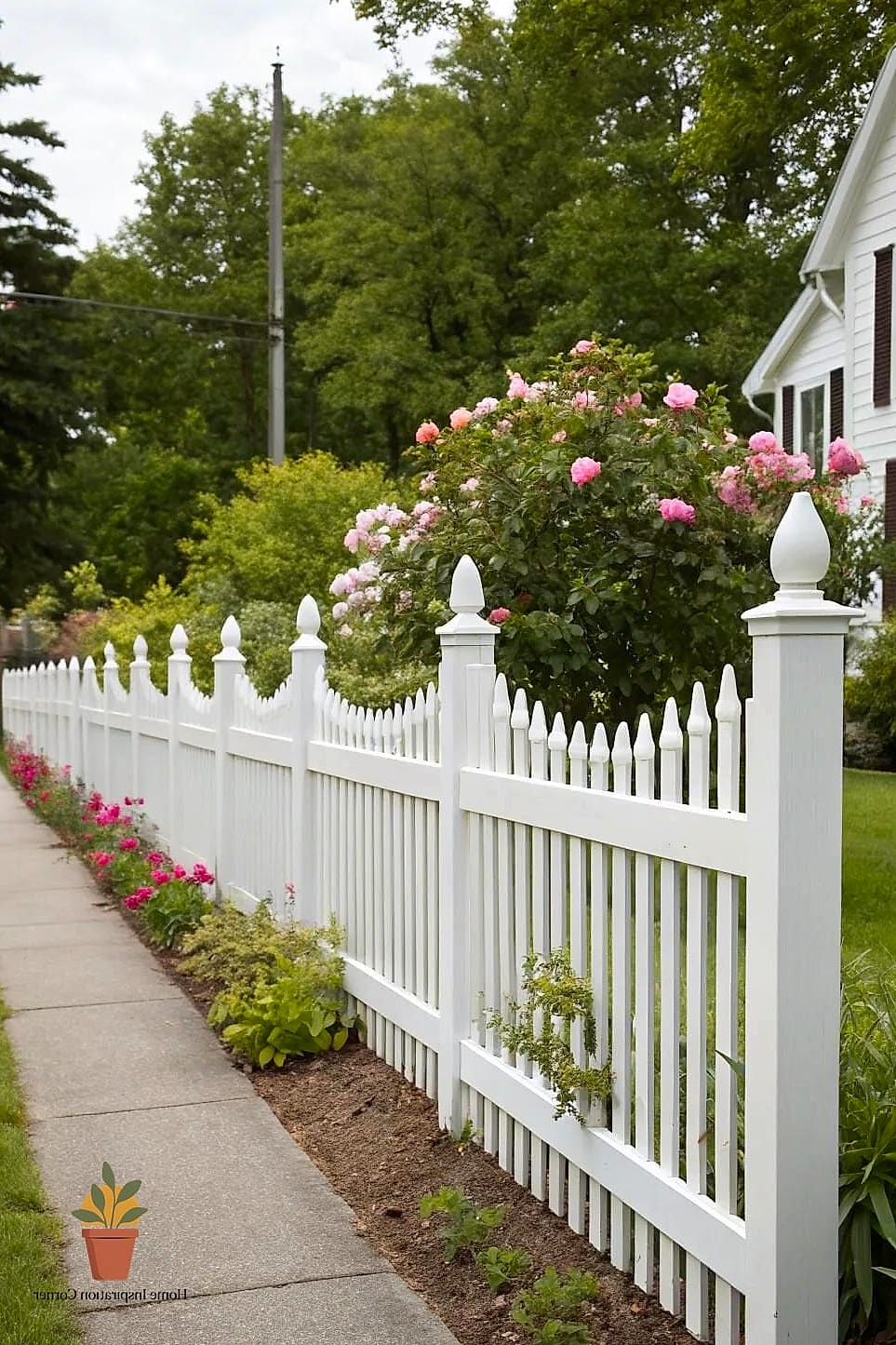 Classic White Picket Fence