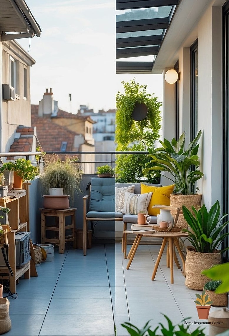22 Terrace Decoration Before and After Transformations to Inspire 11 Cluttered Storage Corner Reorganized with Weatherproof Bins