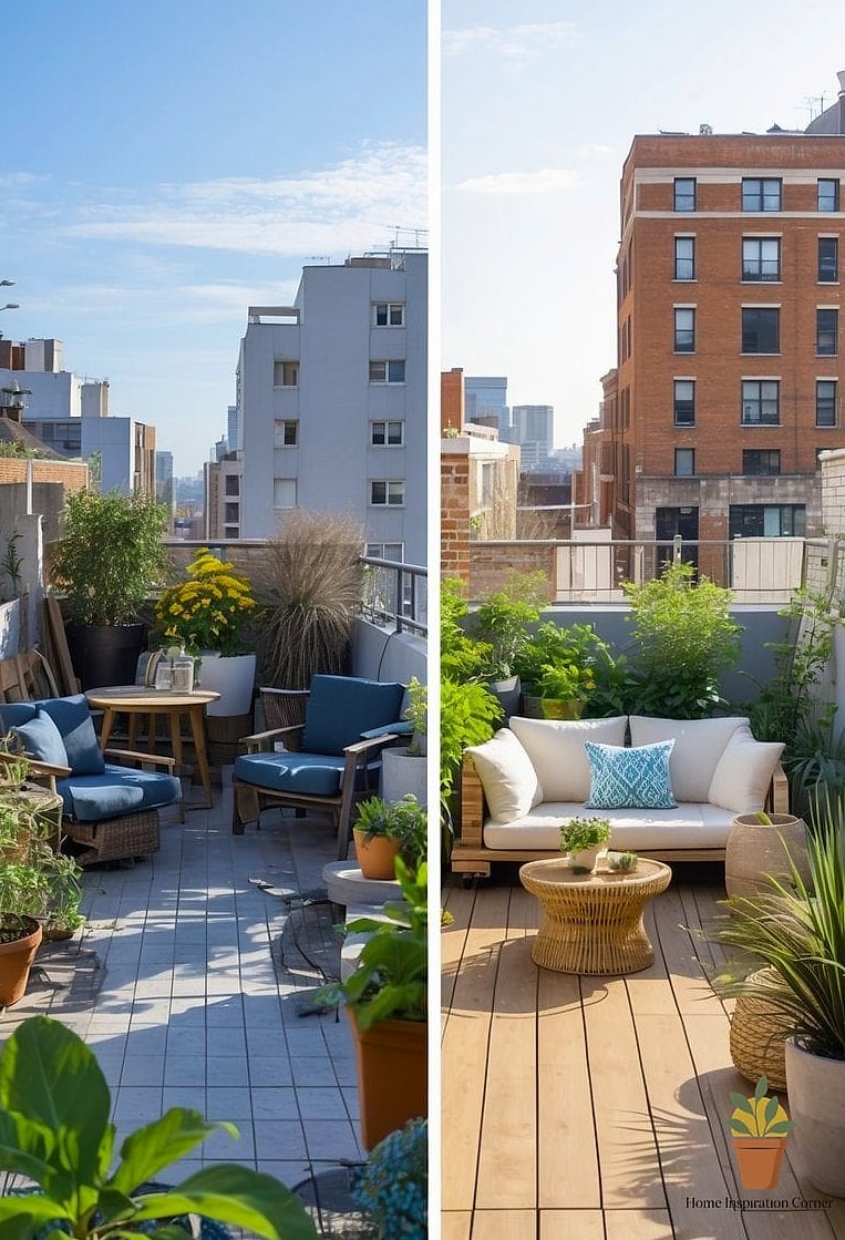 21 Terrace Photoshoot Ideas Before and After Transformations to Inspire 11 Cluttered Table to Styled Dining Setup