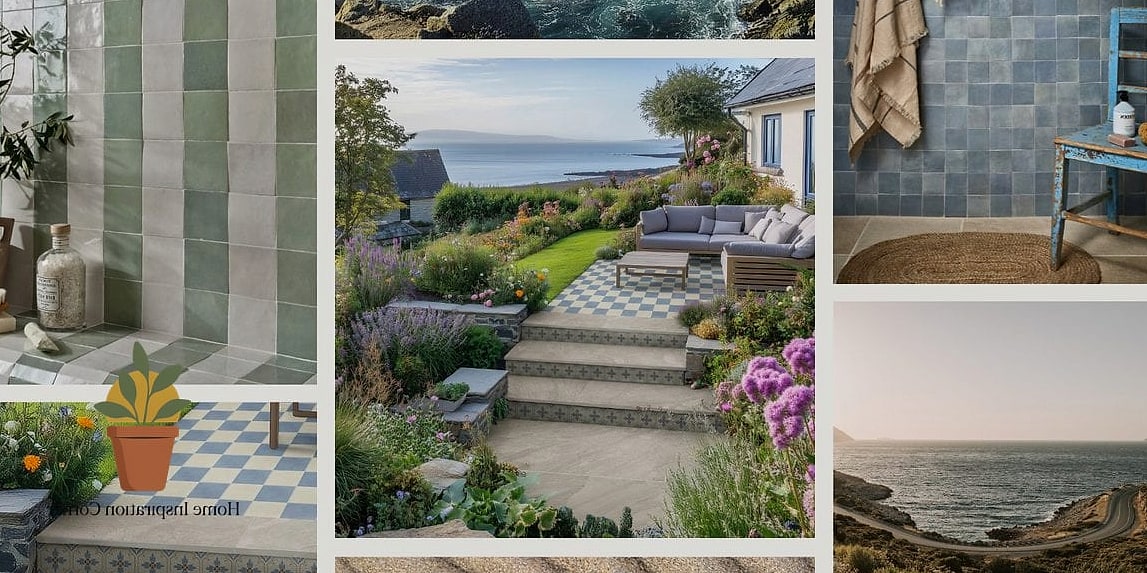 Coastal-Inspired Blue and White Tile