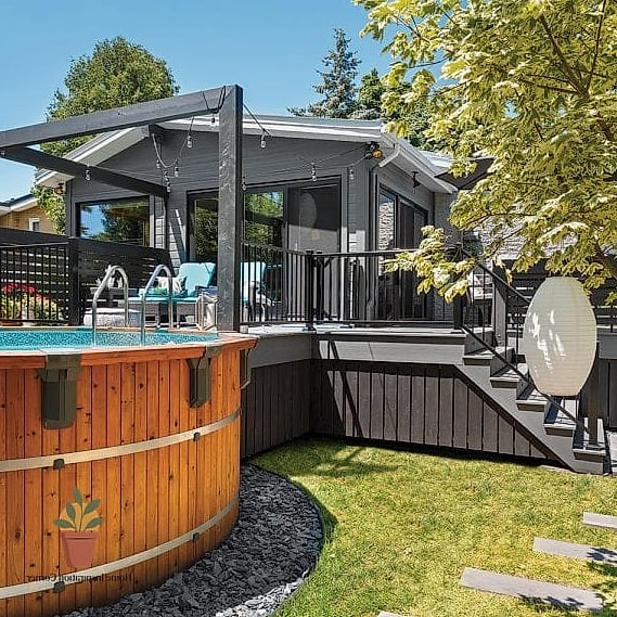 Coastal-Inspired White Deck Patio