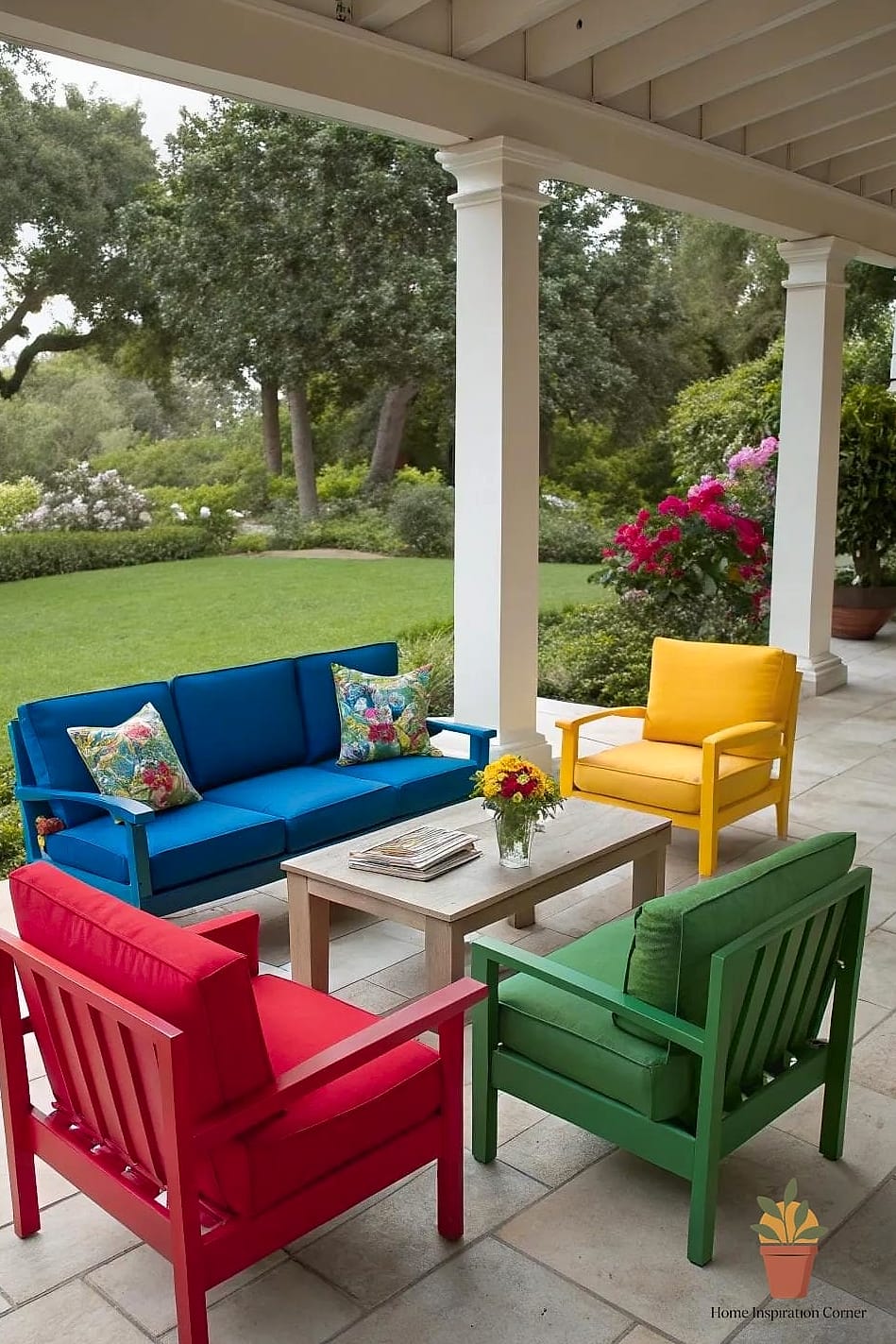 Color-Blocked Cushions
