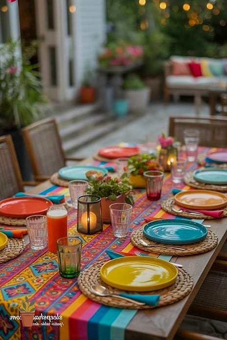 A Color-Coordinated Napkin Fold