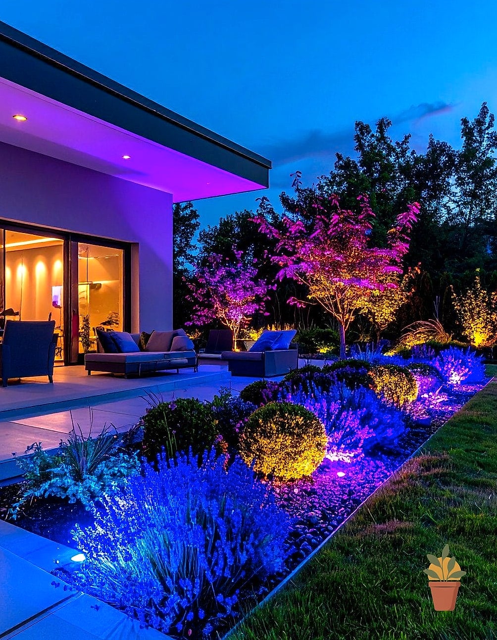 Colorful Landscape Lighting for Seasonal Change