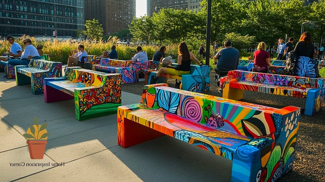 Colorful Painted Adirondack Chairs