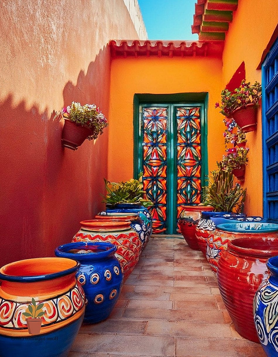 Colorful Painted Planter Boxes