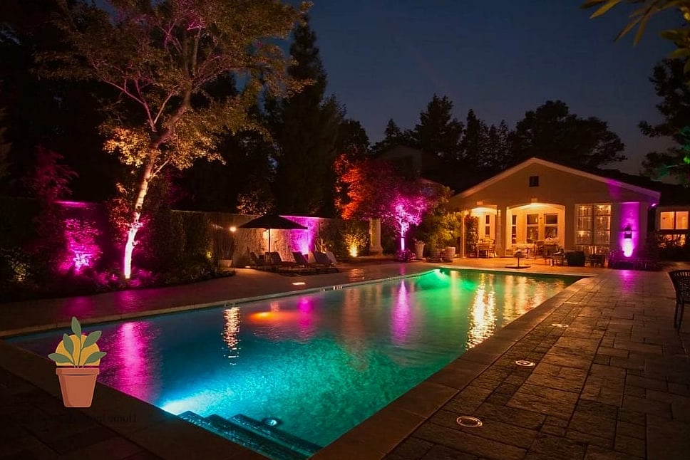 Color-Matching Landscape and Pool Lighting