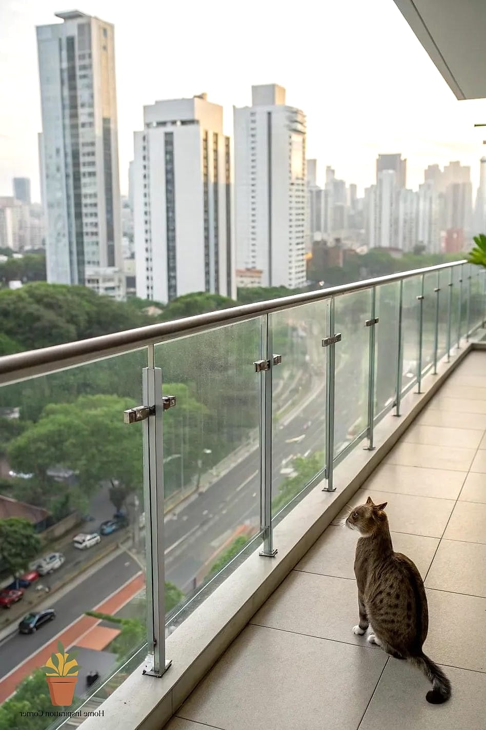 Combination Glass and Metal Rail Screens