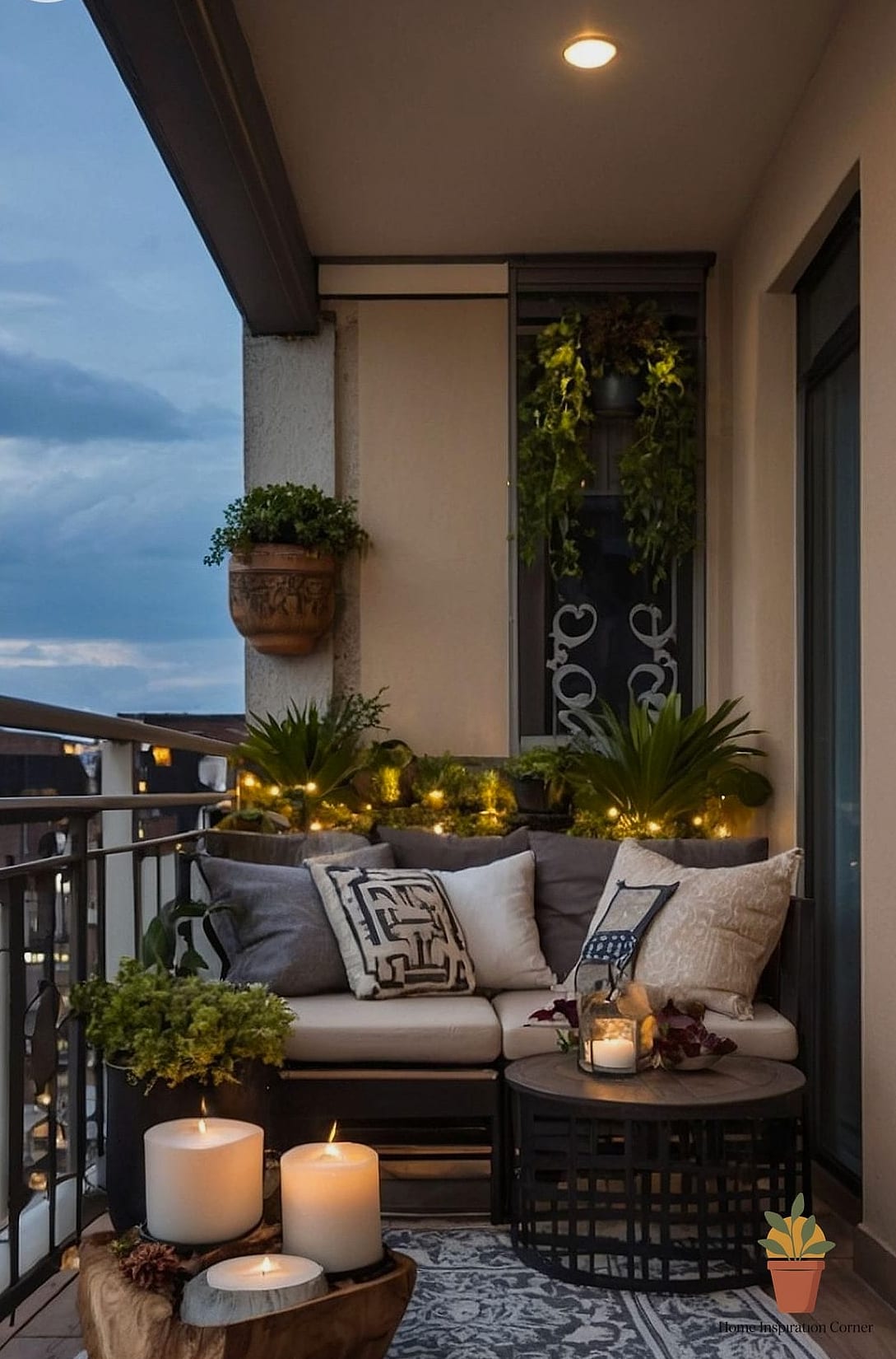 Compact Apartment Balcony Fireplace Alternative