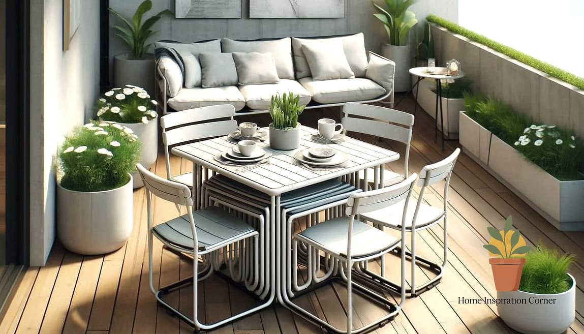 A Compact Café Table for Four
