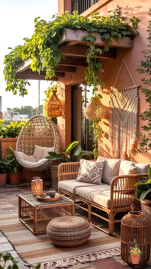 Compact Terrace with Multi-Functional Furniture