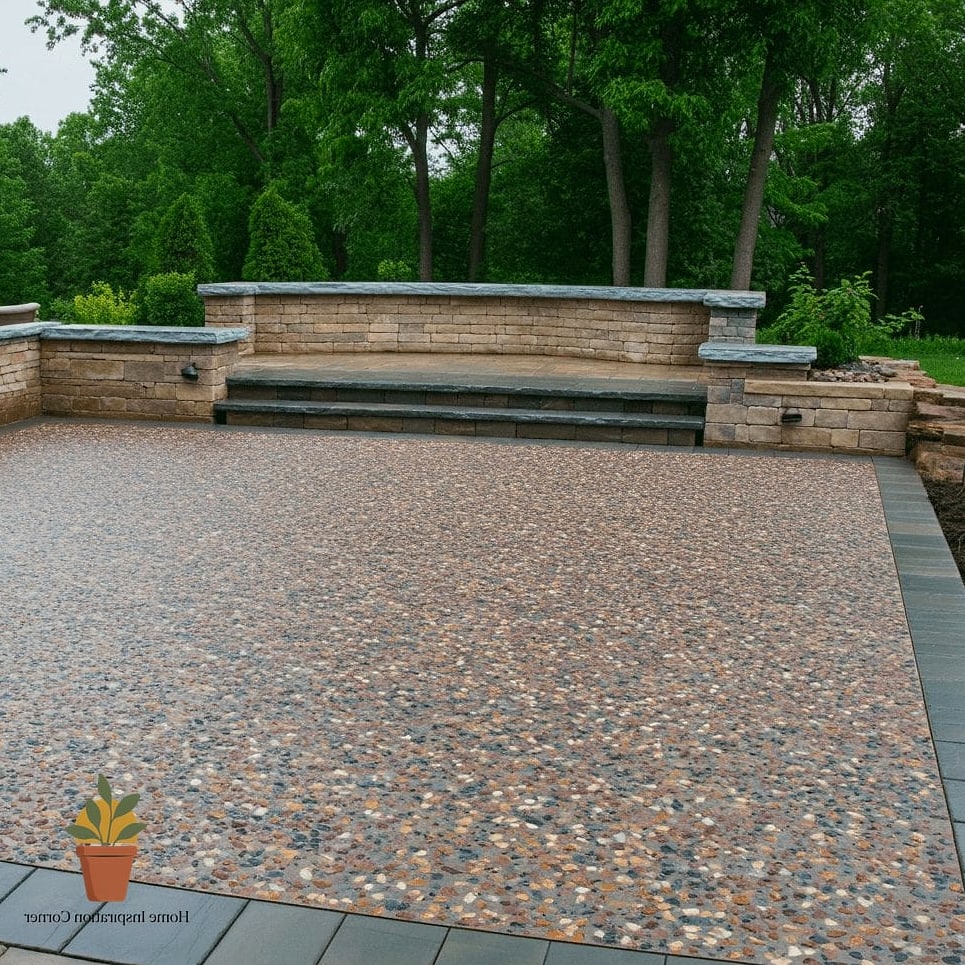 Concrete with Colored Aggregate for Pop